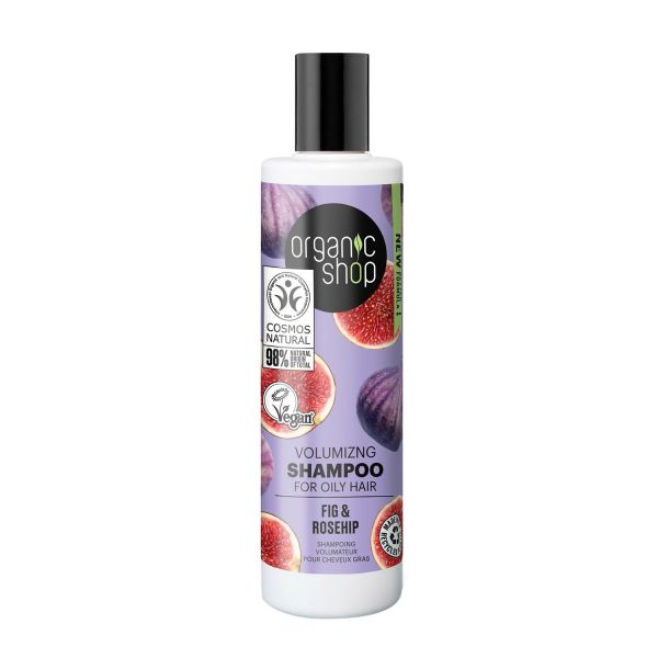 Organic Shop Shampoo Volume de Figo e Rosa Mosqueta Cabelos Oleosos 280ml