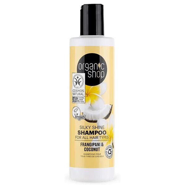 Organic Shop Natura Siberica Shampoo Brilho Sedoso Frangipane e Coco 280ml