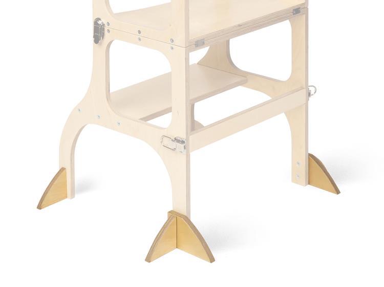 Apoio Extra para Torre de Aprendizagem Ette Tete em Madeira Natural