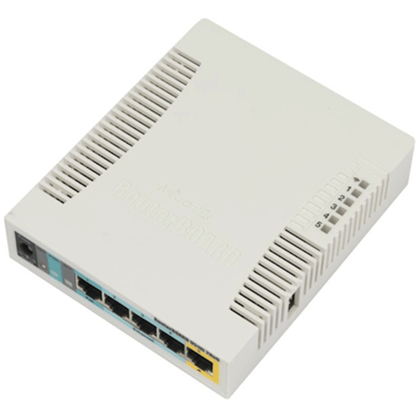ROTEADOR INAL. MIKROTIK RB951UI-2HND 2.4GHz 5ET 600MHz 128M L4