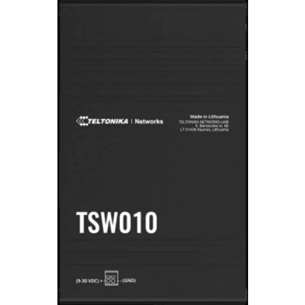 Teltonika TSW010 DIN Rail Switch 5 x RJ45 10/100 Mbps