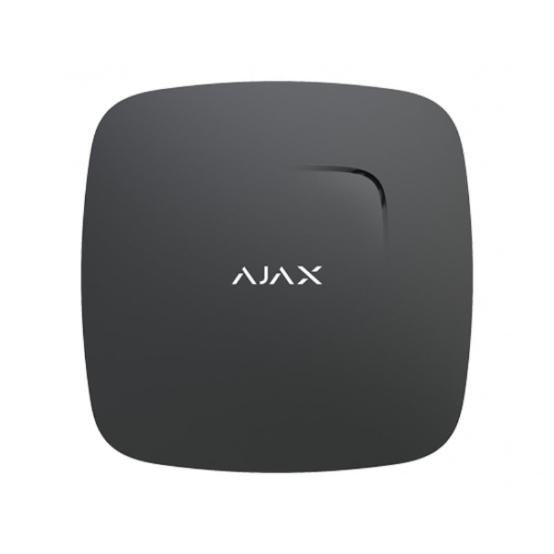 Black Temperature Smoke and Temperature Sensor Detector - Ajax FireProtect