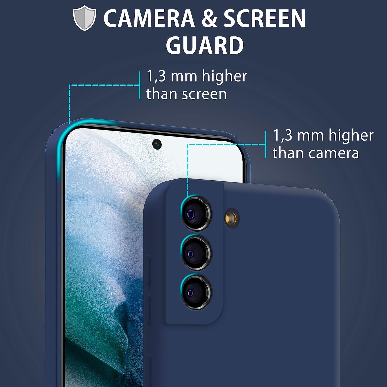 Capa Silicone Líquido Samsung S21 FE Azul
