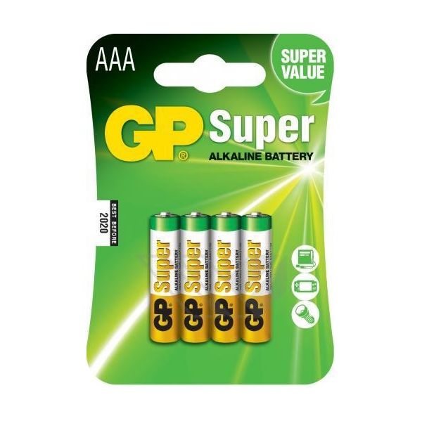 GP Blister 4 Pilhas Alcalinas LR03 AAA - 24A-U4