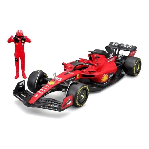 Bburago Carro Miniatura F1 Scunderia Ferrari SF23 Charles Leclerc 16 1/24