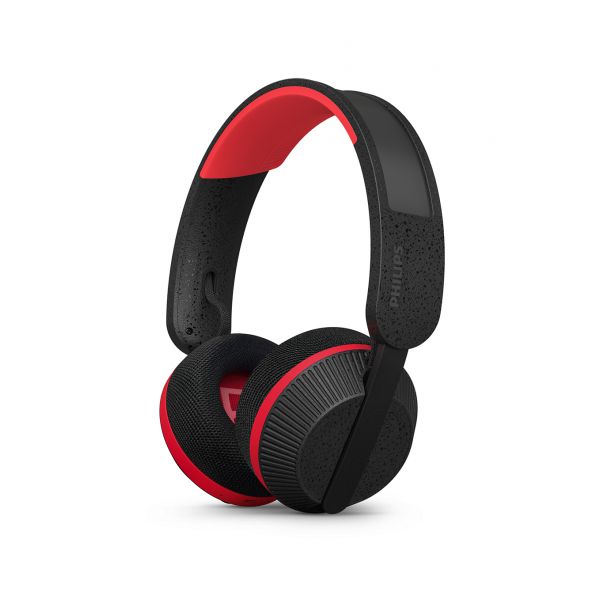 Philips TAA6219BK/00 Auscultadores Desportivos Bluetooth Alimentação Solar On-Ear Preto/Vermelho