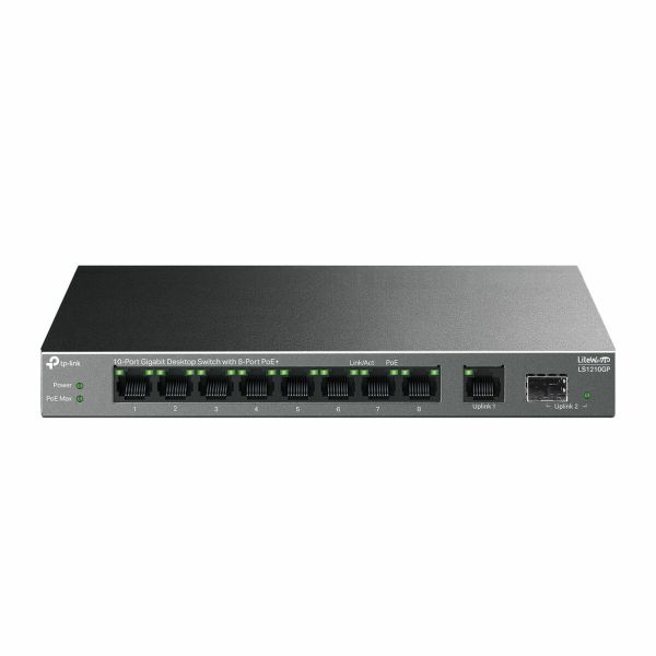 TP-Link Switch de Rede LiteWave 10 Portas Gigabit 8x PoE+/1x SFP - LS1210GP