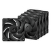 ARCTIC P12 PRO PWM PST Ventoinha 120mm Preto (Pack 5)