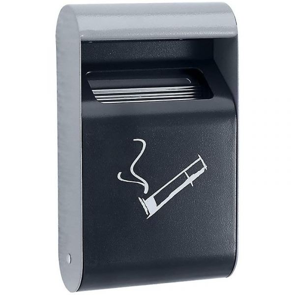 Probbax Cinzeiro de Parede Exterior 25x15x6cm Aço Preto