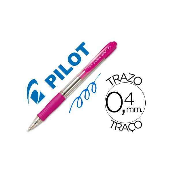 Pilot Pack 12 Caneta Supergrip Rosa 0,4 mm - S8422416