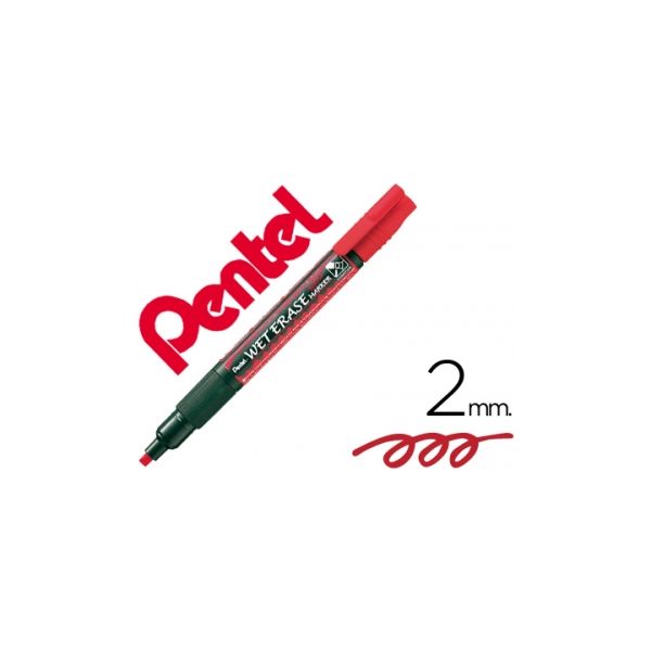 Pentel 12 un. Marcadores SMW26 Wet Erase Vermelho - SMW26-B