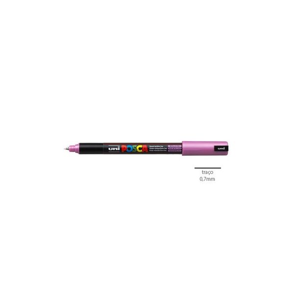Uni Marcador Posca PC-1MR Rosa Metálico