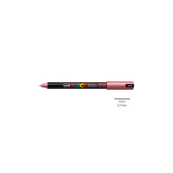 Uni Marcador Posca PC-1MR Vermelho Metálico