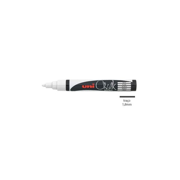 Uni-Ball Marcador Resistente PWE5M 1.8mm Branco - 1 Un.