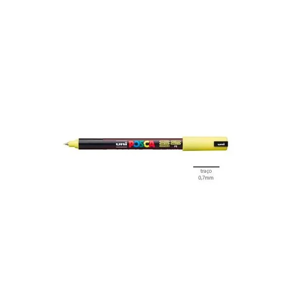 Pack 2 Marcador Uniball Posca PC 1MR 0,7mm Amarelo Sunshine 1293324/UN