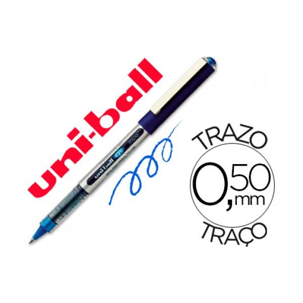 Uni Esferográfica Rollerball UB-150 Eye Fine 0.5mm Azul 12 Un.