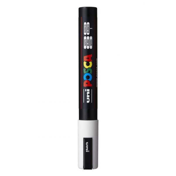 Uni Marcador Posca PC-5M 1.8mm Branco 1 Un.