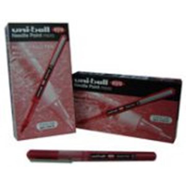 Uni-Ball 12 un. Marcadores Needle Point UB165 0.5mm Vermelho - 1291300V