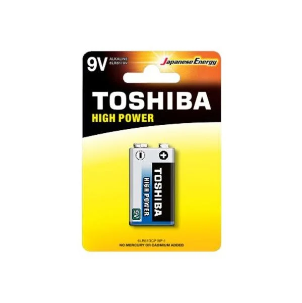 Toshiba Pilha 6LR61GCP BP-1 9volts alkaline High Power