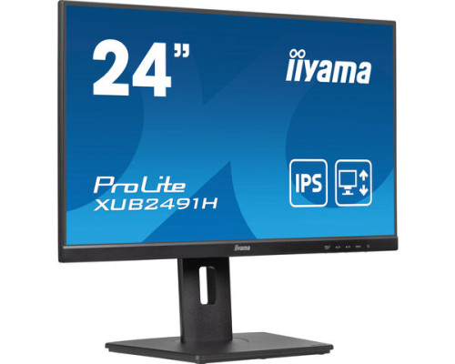 Monitor IIYAMA 24" ProLite XUB2491H-B1 Full HD 100Hz IPS Suporte Ajustável HDMI DisplayPort