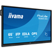 iiyama TE6513A-B1AG ecrã de sinalização Plasma interativo 163,8 cm (64.5") Wi-Fi 500 cd/m² 4K Ultra HD Preto Ecrã táctil Processador built-in Android 18/7
