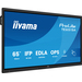 iiyama TE6515A-B1AG ecrã de sinalização Plasma interativo 163,8 cm (64.5") Wi-Fi 550 cd/m² 4K Ultra HD Preto Ecrã táctil Processador built-in Android