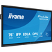 iiyama TE7515A-B1AG ecrã de sinalização Plasma interativo 190,5 cm (75") Wi-Fi 550 cd/m² 4K Ultra HD Preto Ecrã táctil Processador built-in Android