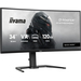Monitor iiyama G-Master GCB3482WQSU-B1 34" VA CURVO UWQHD 120Hz 0.6ms FreeSync USB-A Alto-falantes Altura Ajustável