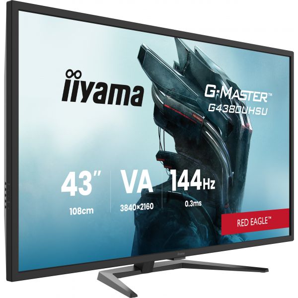 Monitor iiyama 42.5" G4380UHSU-B2 4K 144Hz FreeSync Premium Pro HDR HDMI 2.1 DisplayPort 1.4 Preto