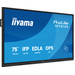 iiyama TE7513A-B2AG ecrã de sinalização Plasma interativo 190,5 cm (75") Wi-Fi 500 cd/m² 4K Ultra HD Preto Ecrã táctil Processador built-in Android 24/7