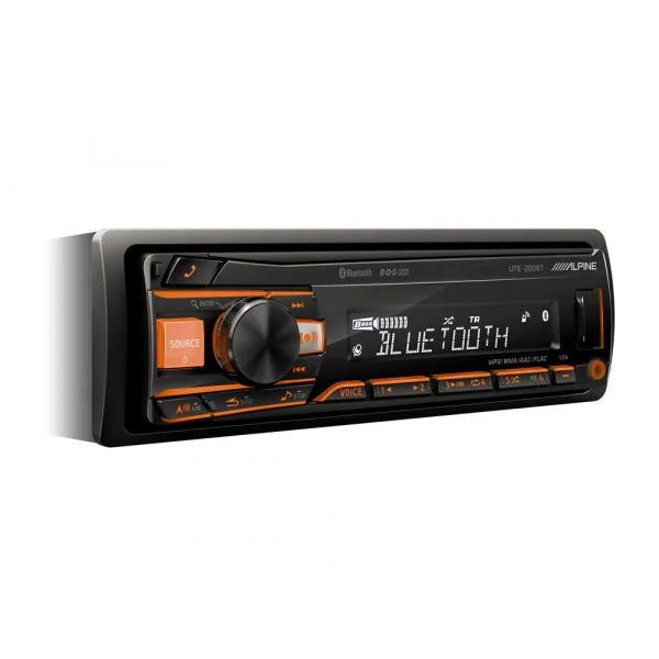 Alpine Ute-200bt, Preto, 1 Din, 50 W, Aac,flac,mp. - DSALNRUTE200BT1