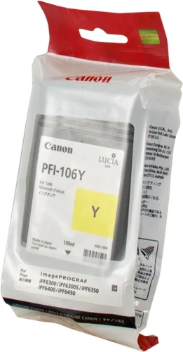 Canon PFI106 Amarelo Cartucho de Tinta Original – PFI106Y/6624B001