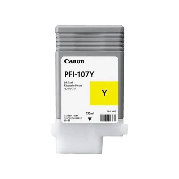 Canon PFI107 Amarelo Cartucho de Tinta Original – PFI107Y/6708B001