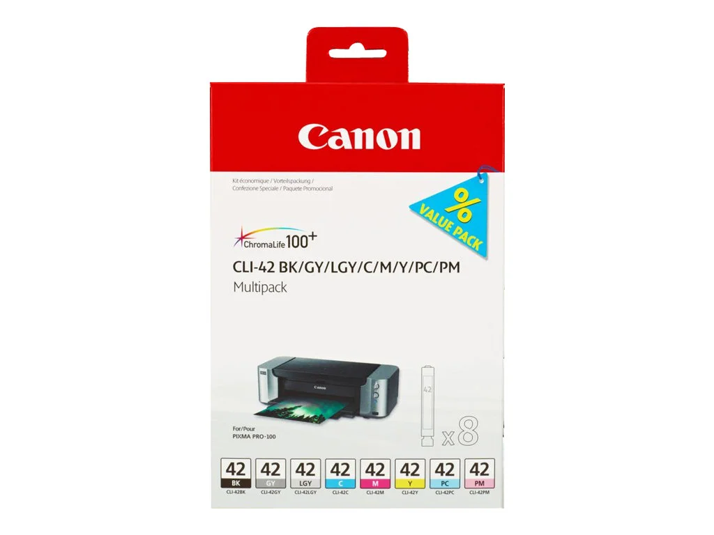 Canon CLI42 Pack de 8 Tinteiro Original
