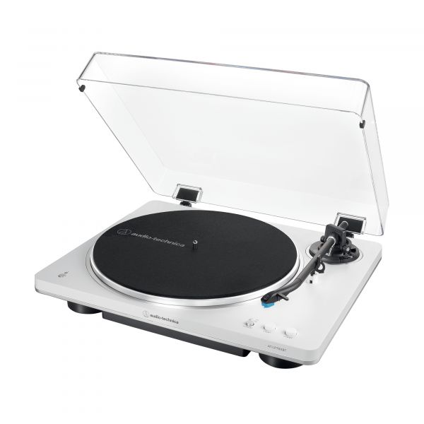 Gira-Discos Audio-Technica AT-LP70XBTWS Bluetooth Pré-amplificado Branco/Prata