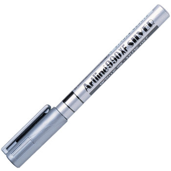 Artline EK-990XF marcador permanente Ponta em bala Prateado