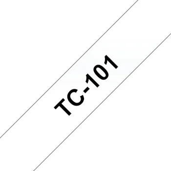 Fita Laminada 12mmx7,7mts Transparente/Preto