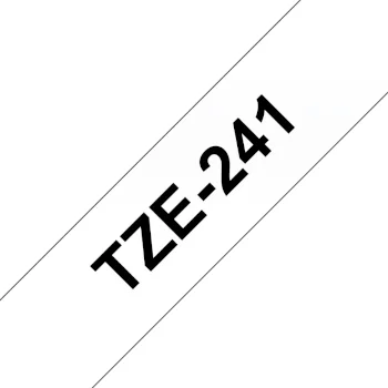 Fita Laminada 18mmx8mts Branco/Preto