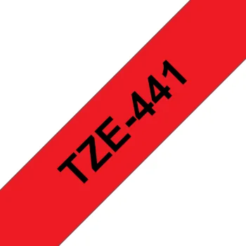 Fita Laminada 18mmx8mts Vermelho/Preto