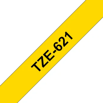 Fita Laminada 9mmx8mts Amarelo/Preto