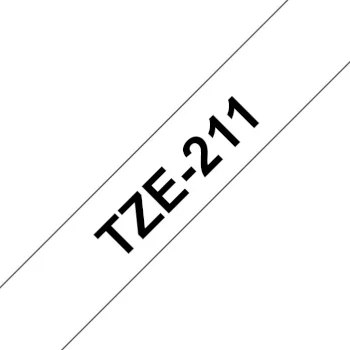 Fita Laminada 6mmx8mts Branco/Preto