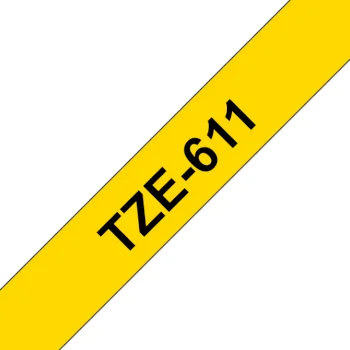 Fita Laminada 6mmx8mts Amarelo/Preto