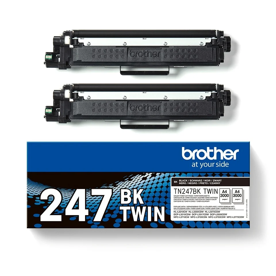 Brother TN247 Preto Pack de 2 Toner Original – TN247BKTWIN