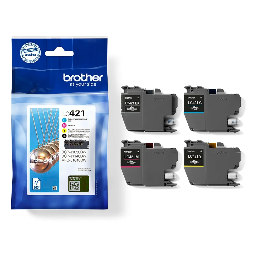 Brother LC421 Pack de 4 Tinteiros Original – LC421VAL