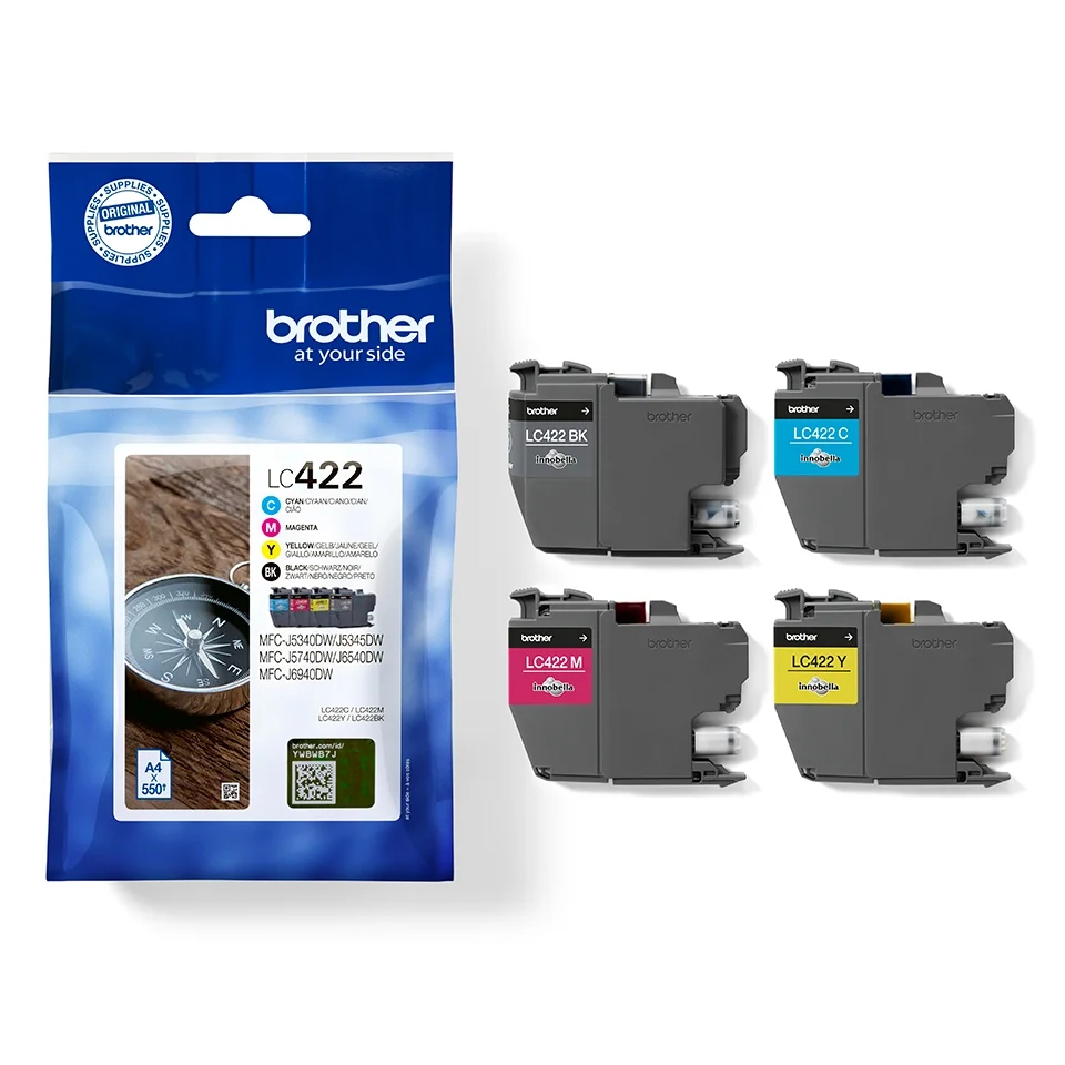 Tinteiro Brother Pack 4 LC422