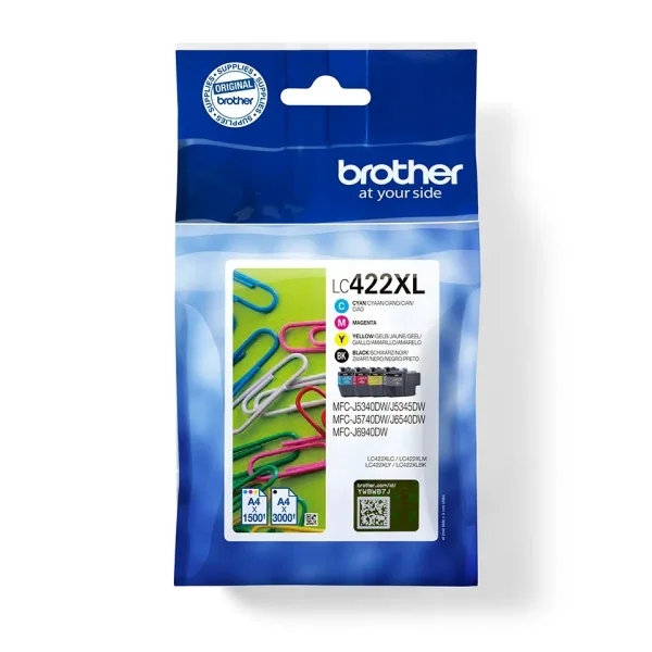 Tinteiro Brother LC422XLVAL Pack4 Original