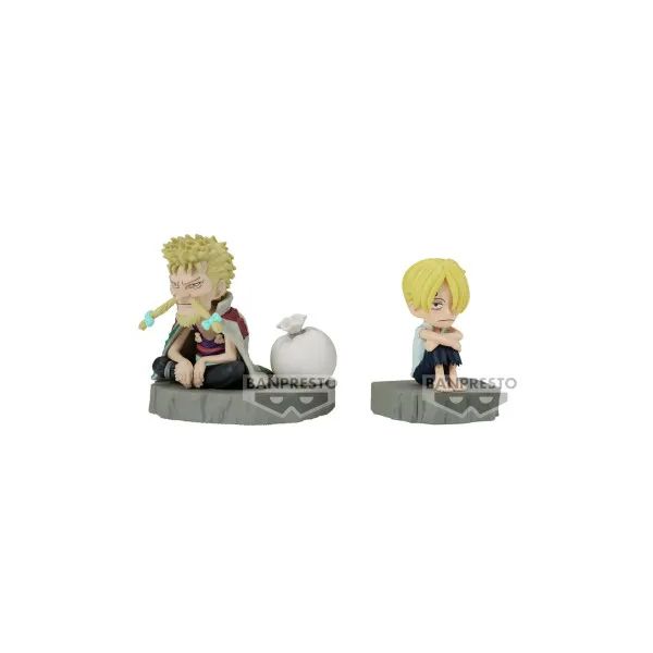 Banpresto Sanji e Zeff Figura Histórias Colecionáveis do Mundo One Piece 6cm