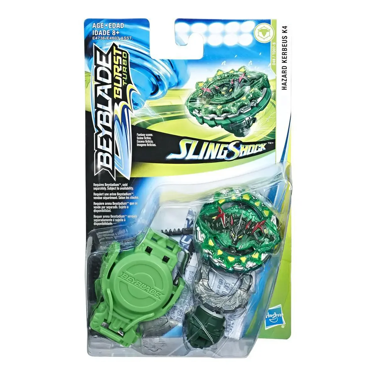 Pião e Lançador SlingShock - Hazard Kerbeus K4