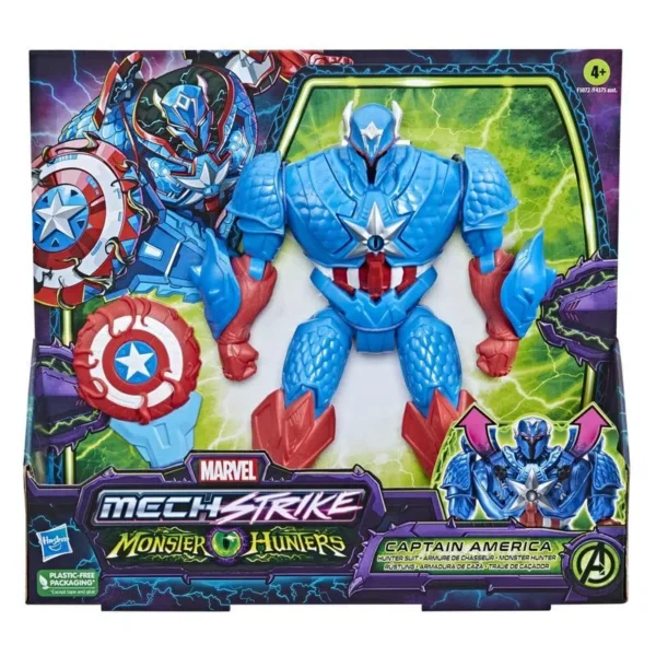 Marvel Avengers Mech Strike Monster Hunters Captain America Suit 4+