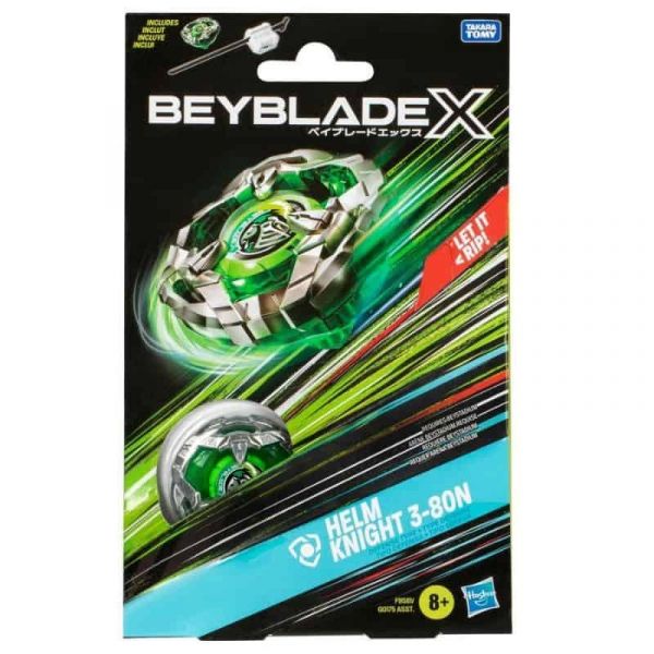 Hasbro Pião Beyblade X Helm Knight 3-80N Kit Inicial F9581